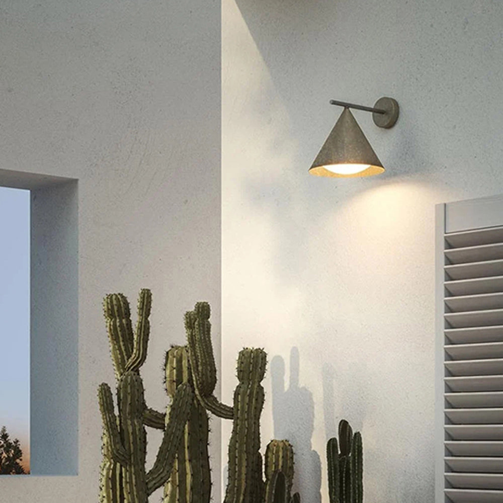 Arisha Vintage Design LED Außenwandleuchte Gold/Schwarz Flur/Garten Metall 3 Größen 24/28/41cm