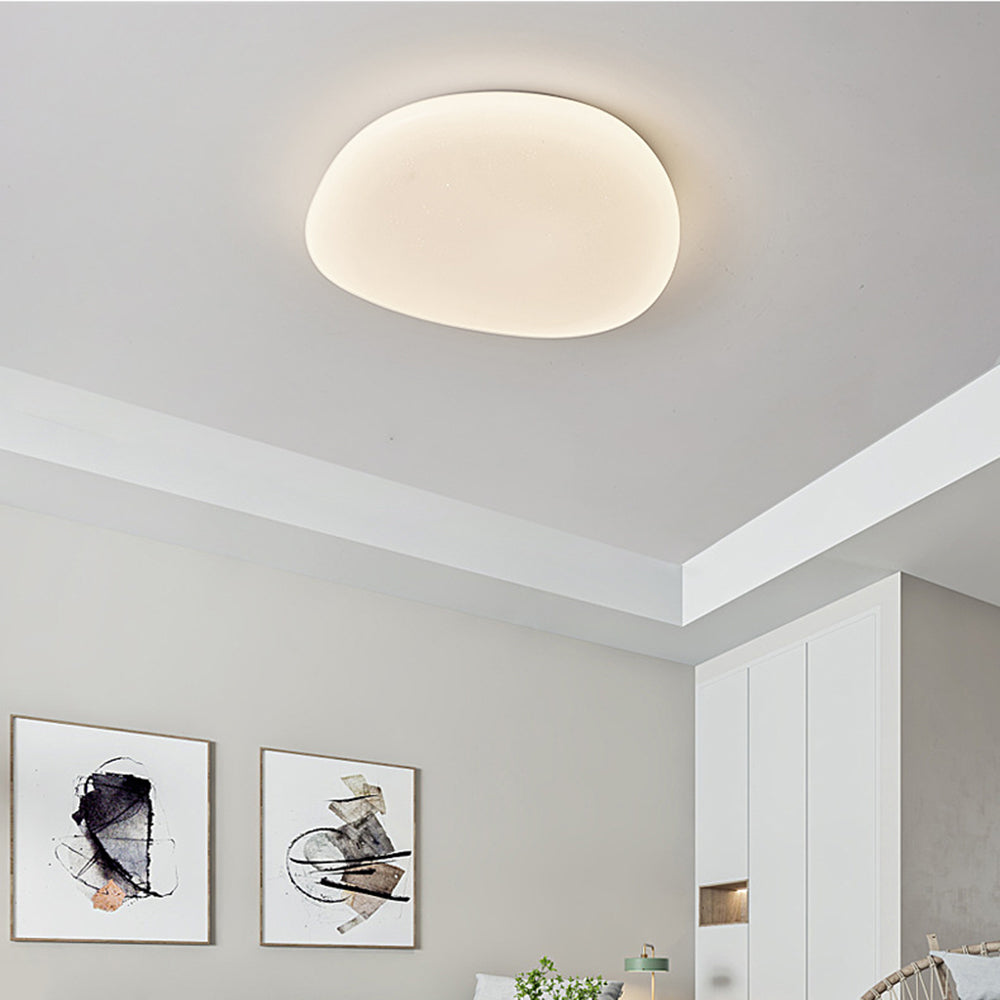 Arisha Deckenleuchte Weiß Kieselsteinform Bade/Schlafzimmer