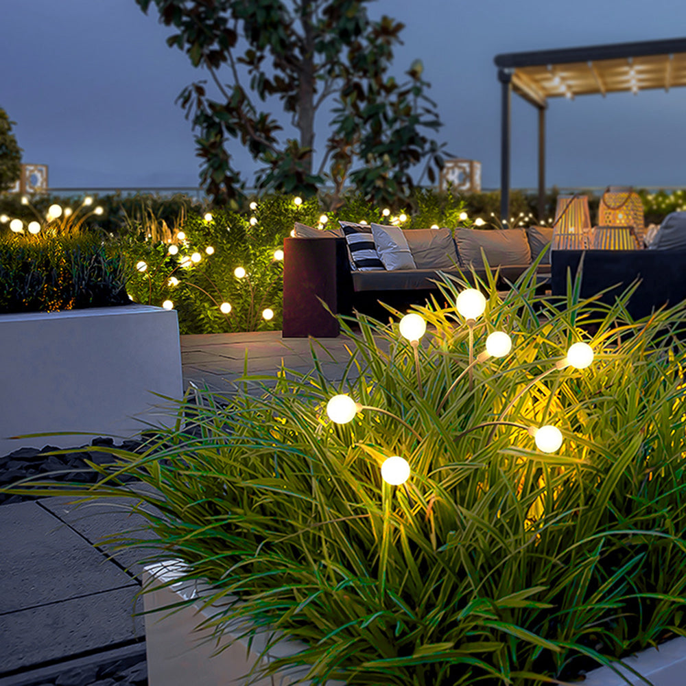 Ray Minimalistisch LED Außenleuchte Sputnik Schwarz, Garten/Balkon