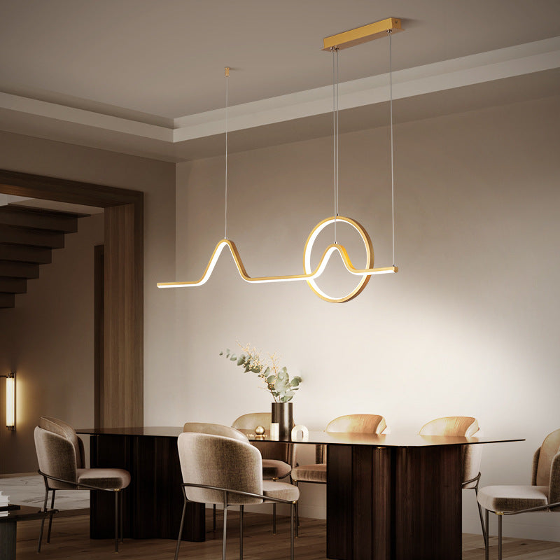 Arisha Designe LED Pendelleuchte Schwarz/Gold Wohnzimmer/Esszimmer