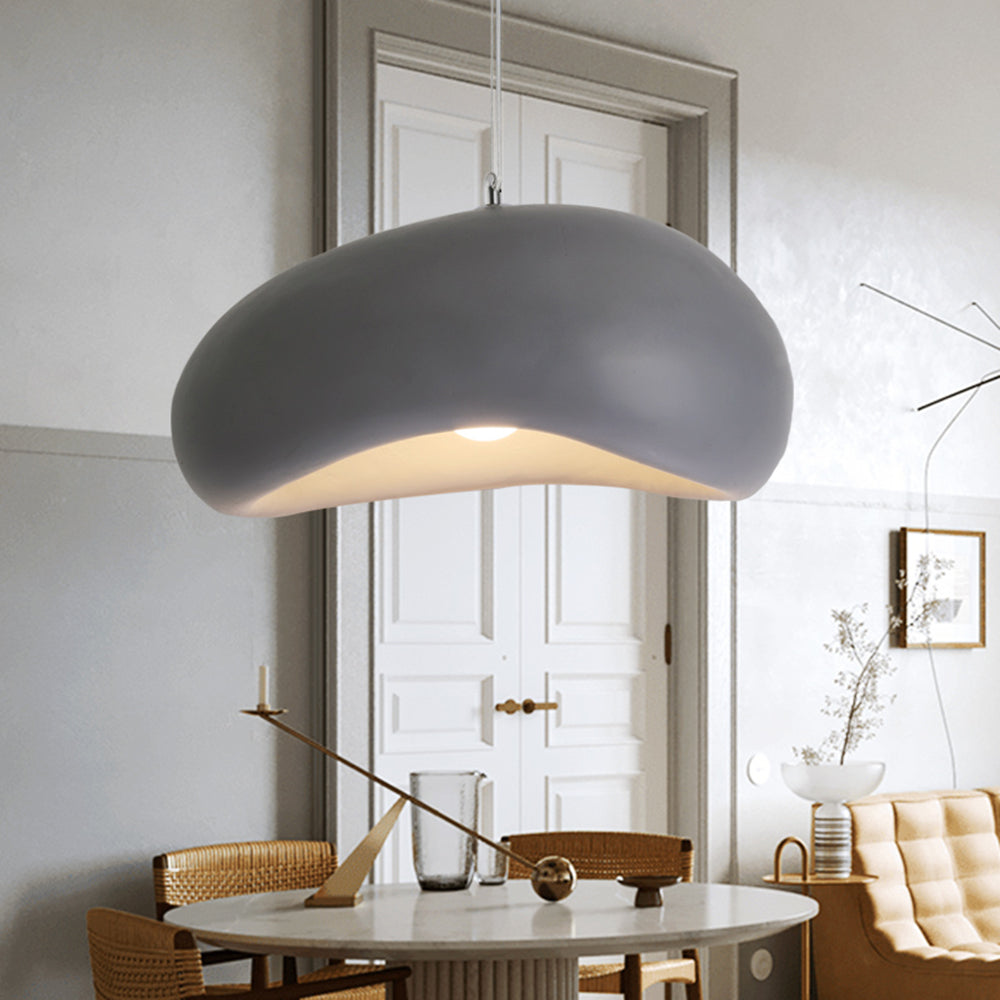 Avi Minimalistische LED Pendelleuchte Weiß/Holz Wohn/Esszimmer