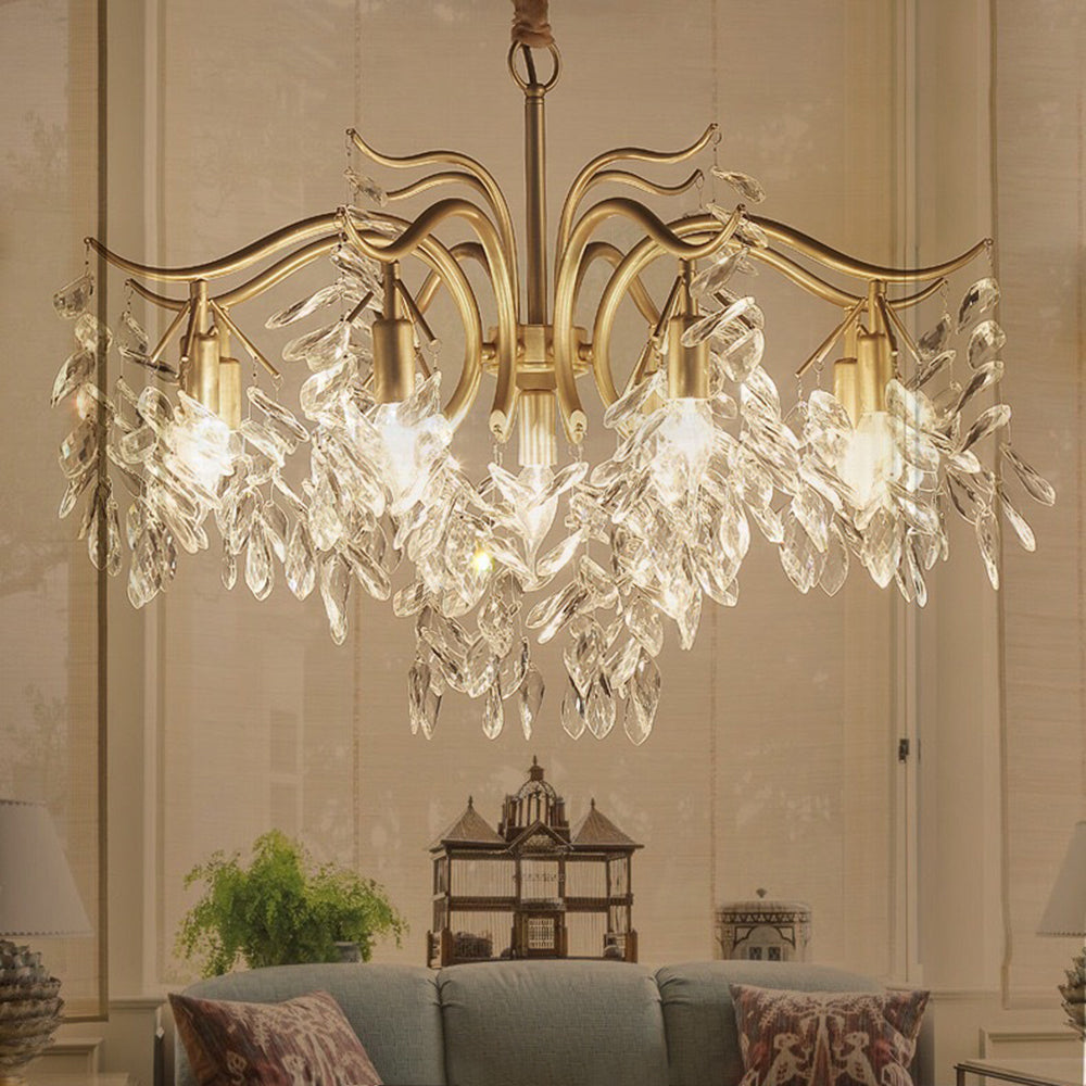Kristy Kronleuchter Antiquität Schwarz/Gold Wohnzimmer Kristall