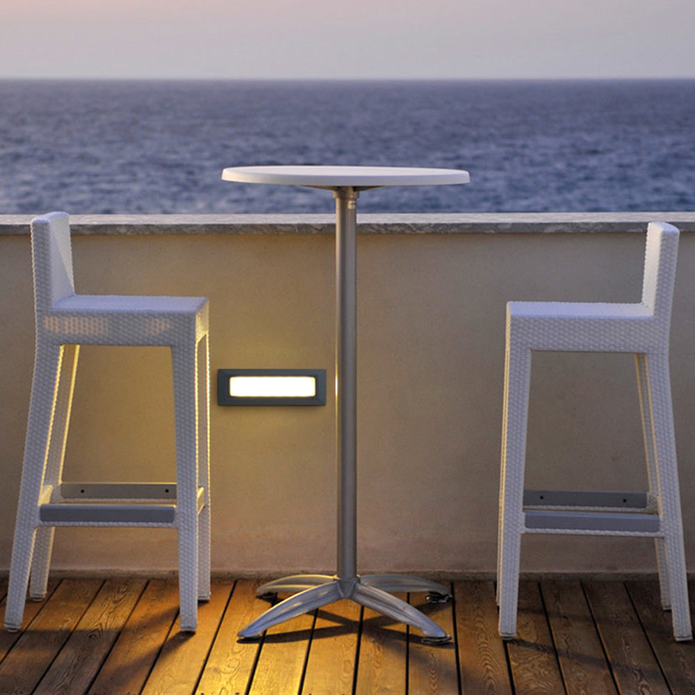 Ray Modern Rechteckig LED Außenleuchte Metall Acryl Garten Terrasse