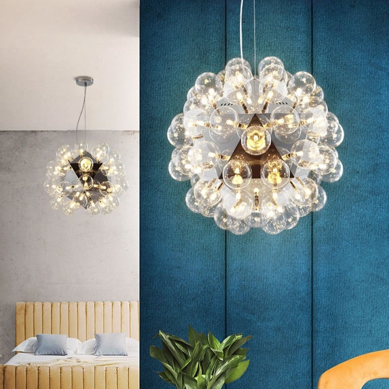 Silva Moderne LED Pendelleuchte Metall Glas Wohnzimmer/Schlafzimmer