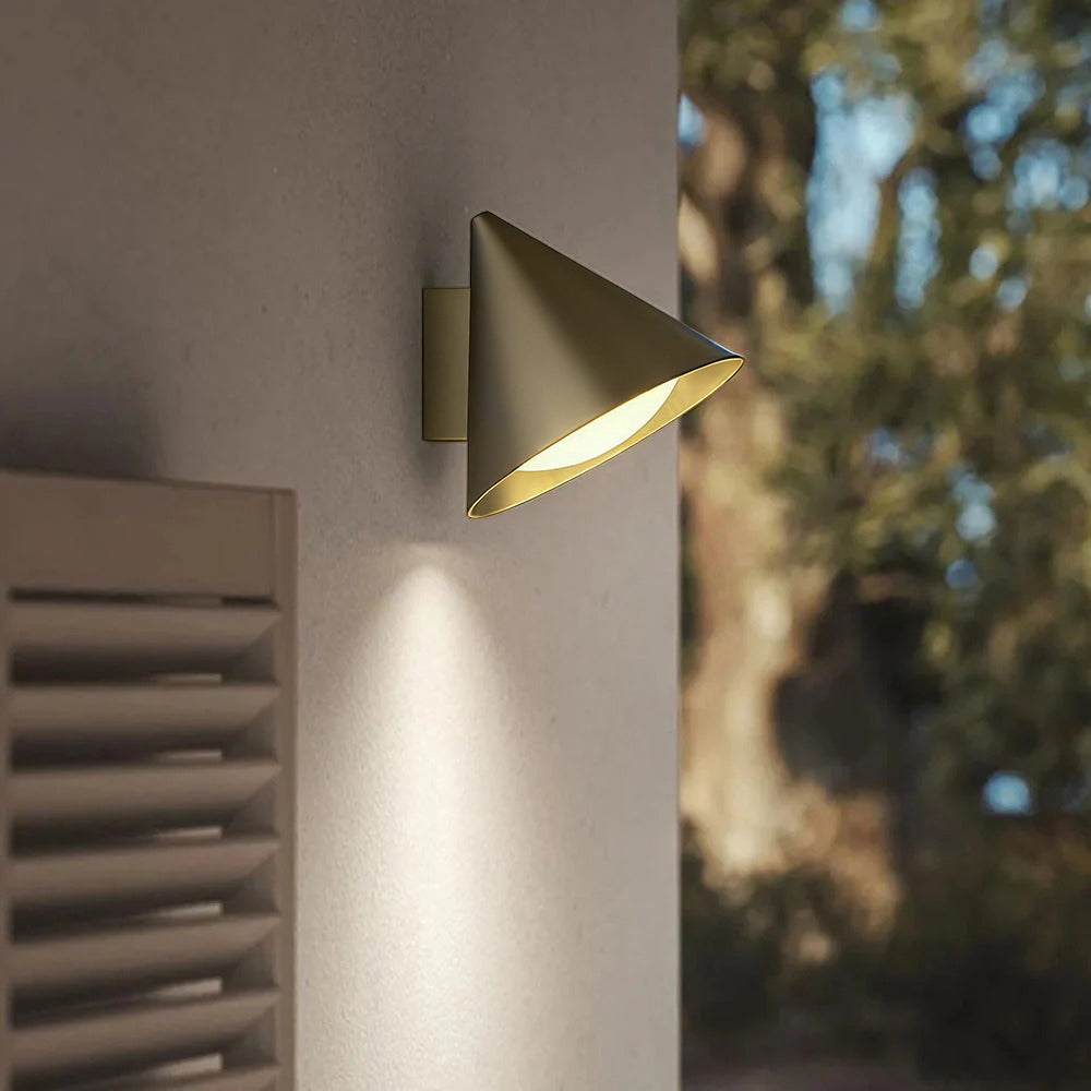 Arisha Vintage Design LED Außenwandleuchte Gold/Schwarz Flur/Garten Metall 3 Größen 24/28/41cm