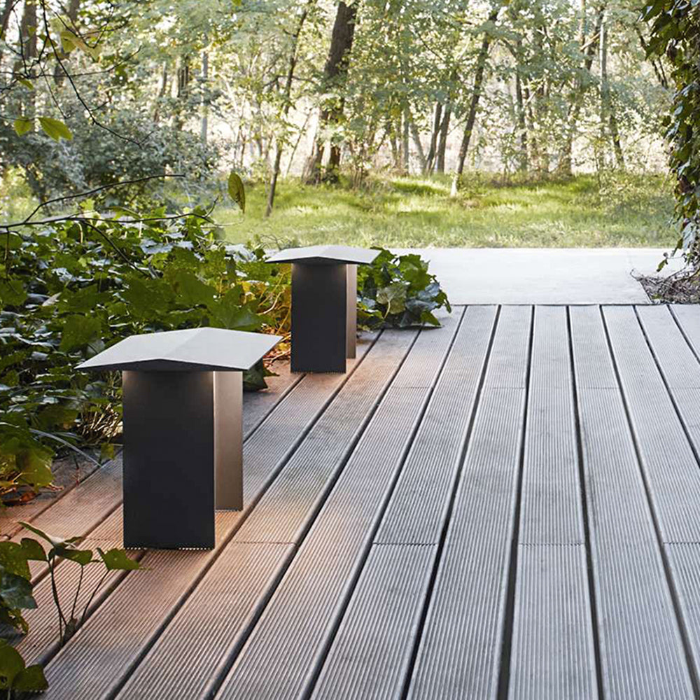 Ray Modern Außen-Pollerleuchte Grau Solar Schwarz/Grau Garten Metall