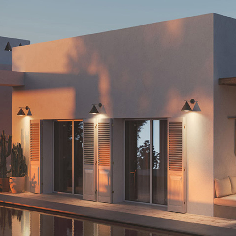 Arisha Vintage Design LED Außenwandleuchte Gold/Schwarz Flur/Garten Metall 3 Größen 24/28/41cm