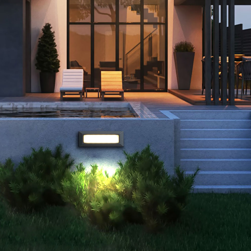 Ray Modern Rechteckig LED Außenleuchte Metall Acryl Garten Terrasse
