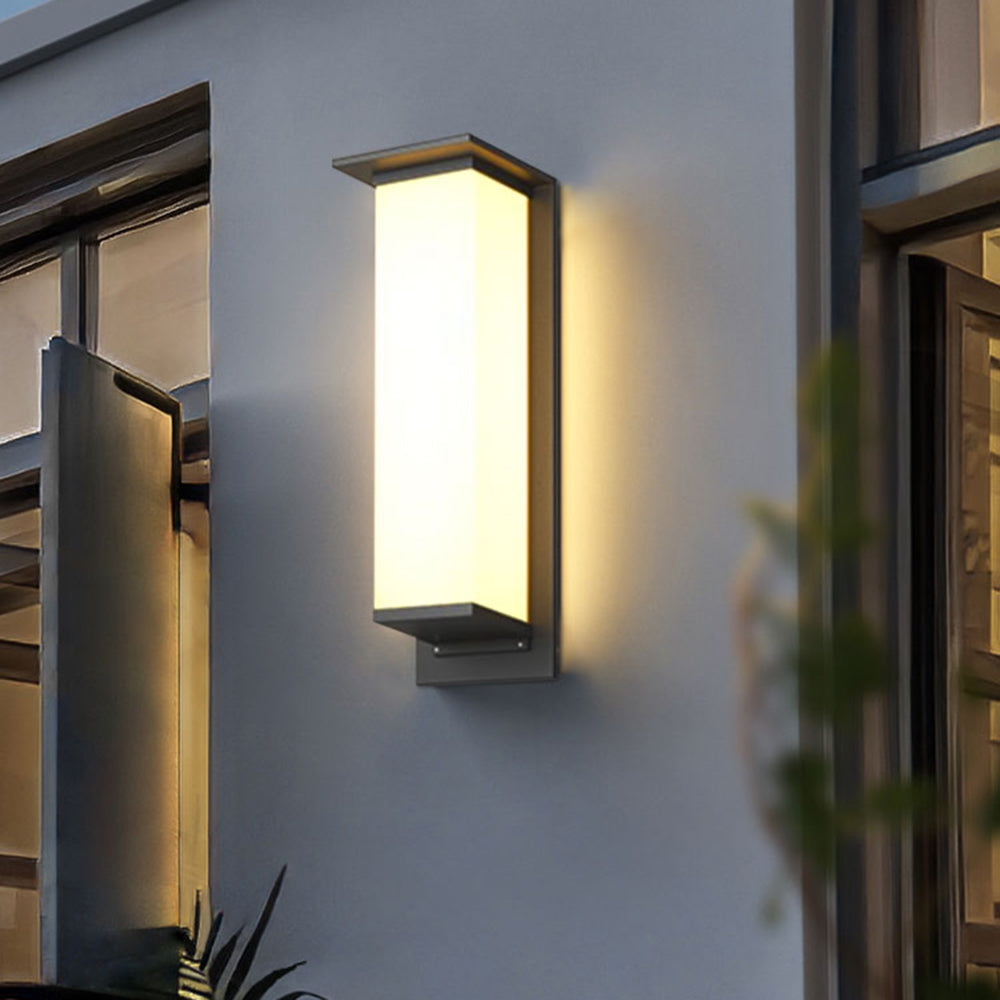Ray Rechteck Solar Außenwandleuchte Metall Acryl Balkon Terrasse Flur