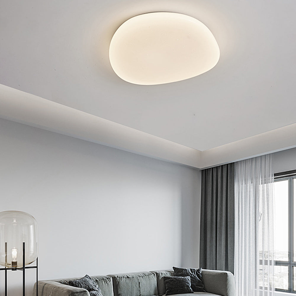 Arisha Deckenleuchte Weiß Kieselsteinform Bade/Schlafzimmer
