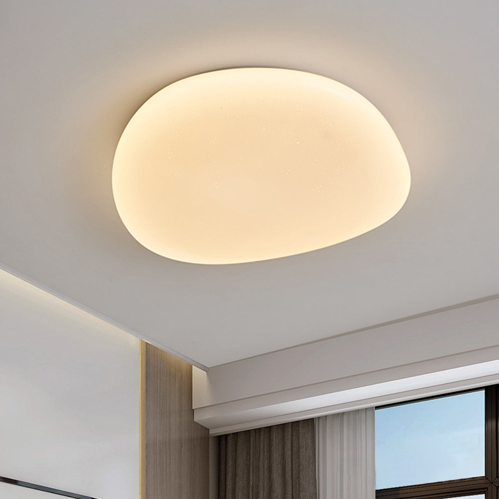 Arisha Deckenleuchte Weiß Kieselsteinform Bade/Schlafzimmer