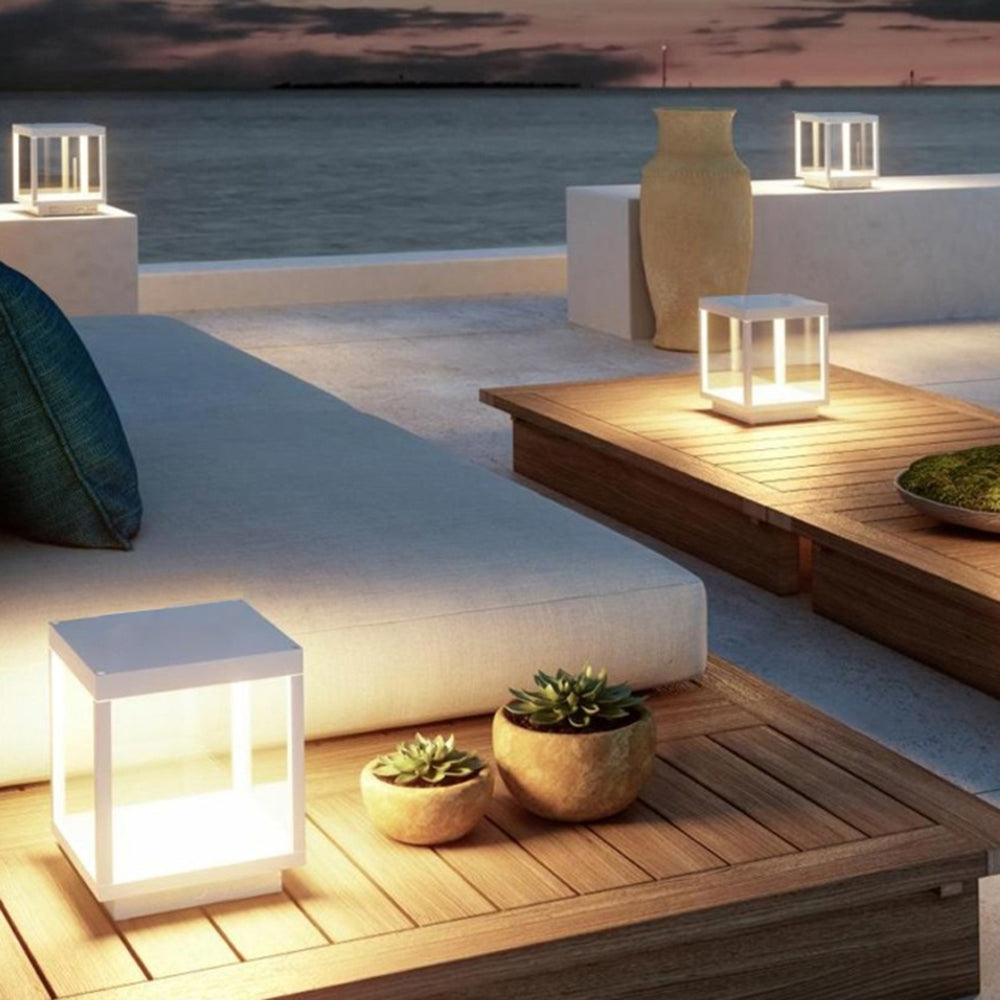 Ray Minimalistisch Außenstehleuchte Solar Schwarz Garten Metall