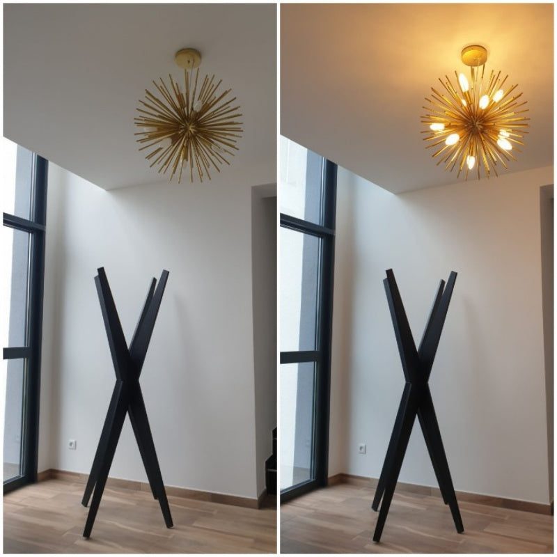 Arisha Modern LED Kronleuchter Gold Metall Wohnzimmer/Schlafzimmer