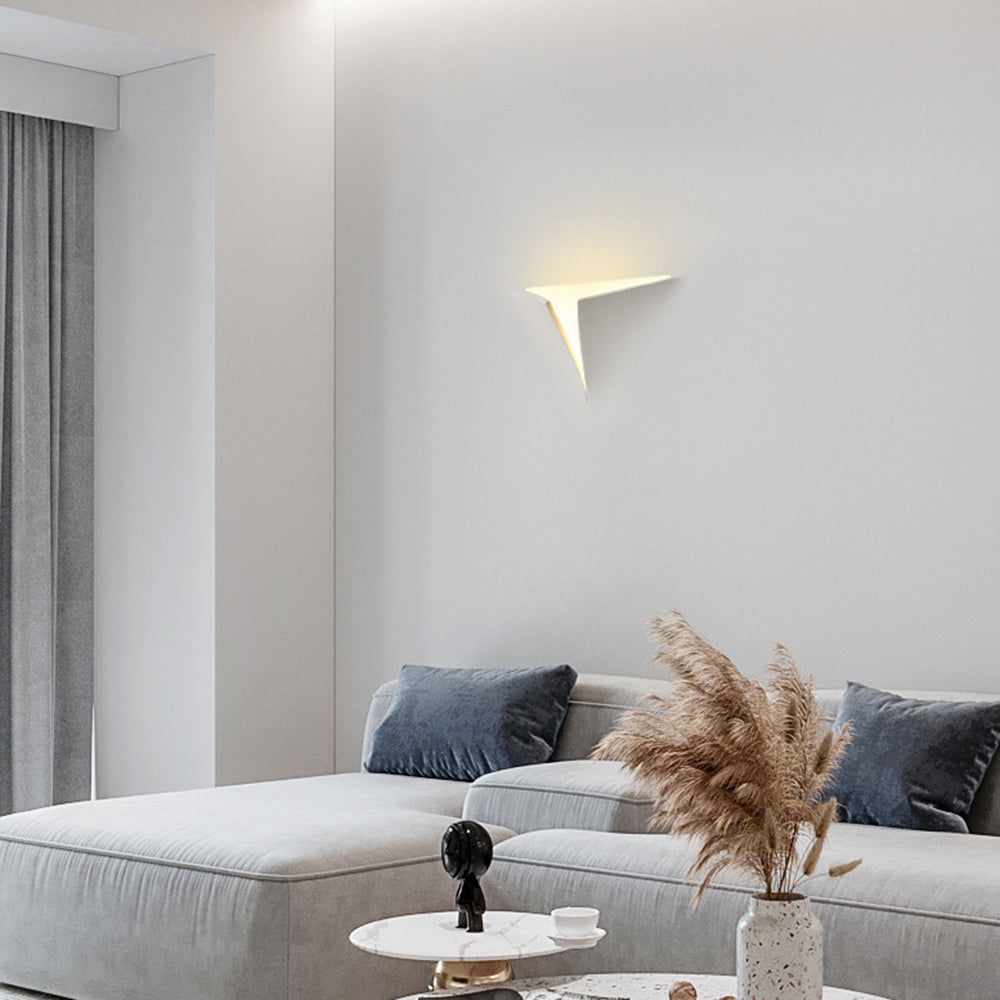 Arisha Wandleuchte Putz Weiß Wohnzimmer