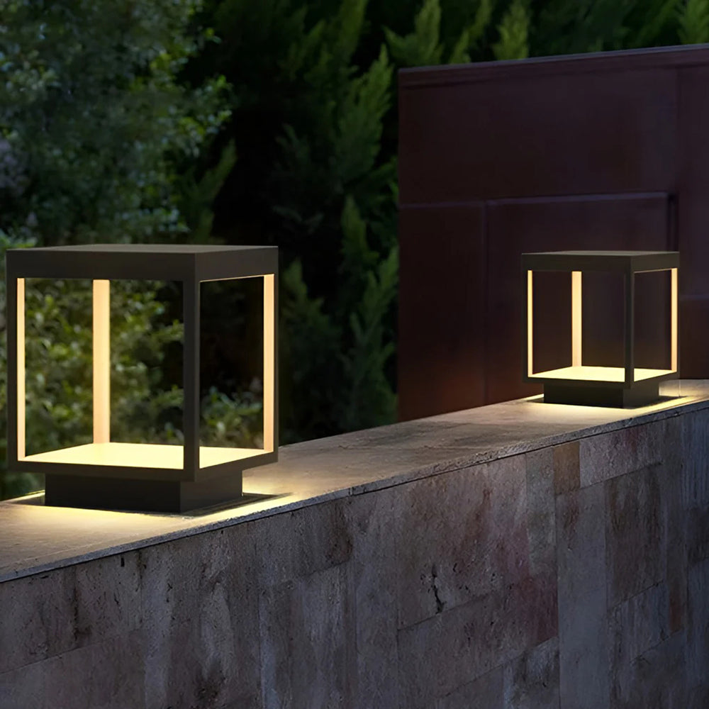 Ray Minimalistisch Außenstehleuchte Solar Schwarz Garten Metall