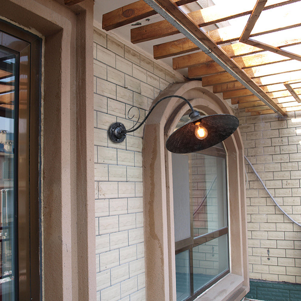 Silva Industrie LED Wandleuchte Lang Arm, Innenhof/Terrasse, 2 Farben, Metall