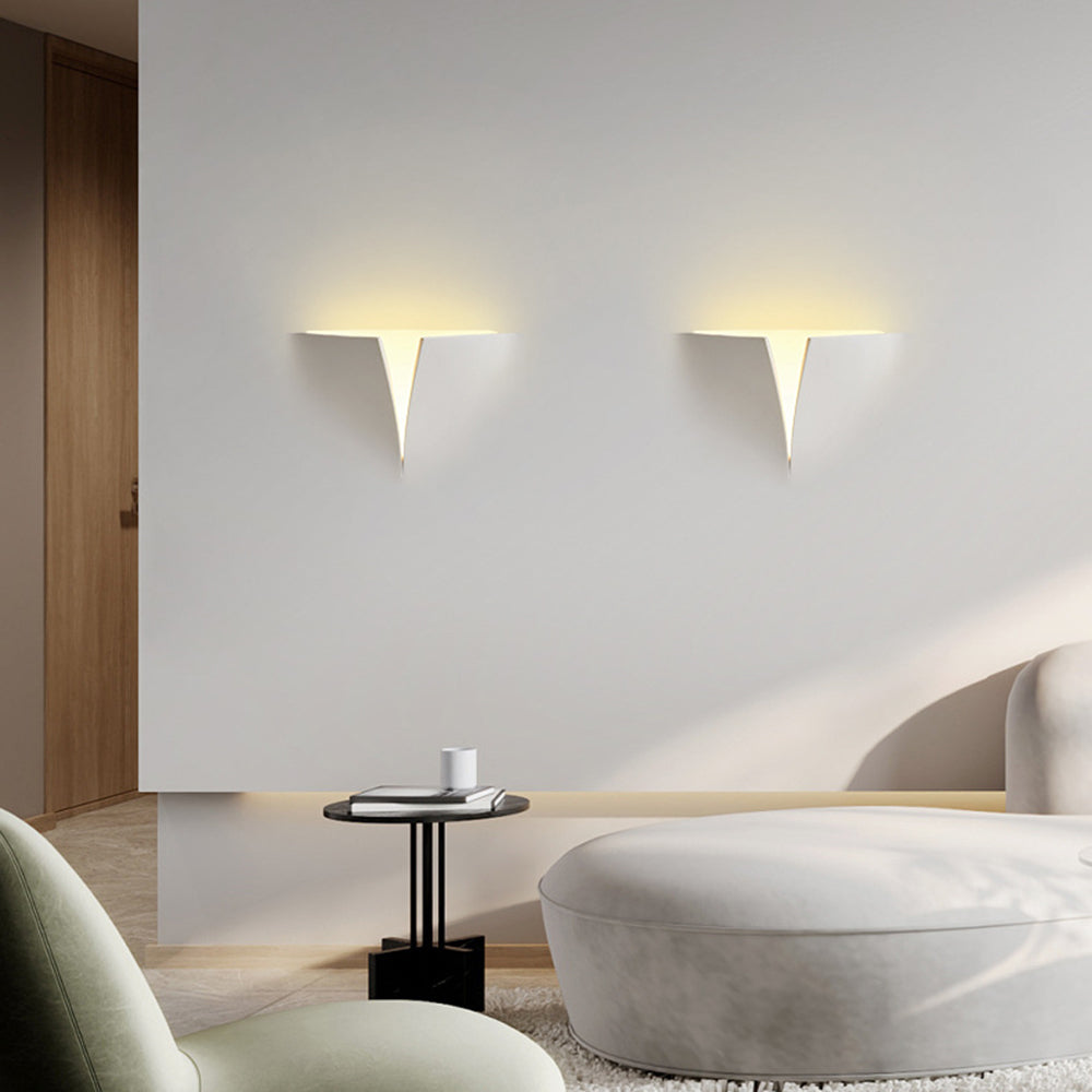 Arisha Wandleuchte Putz Weiß Wohnzimmer