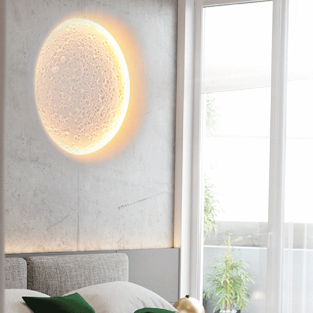 Aria Mond Wandmalerei Lampe Fernbedienung Dimmbar, 2 Stil
