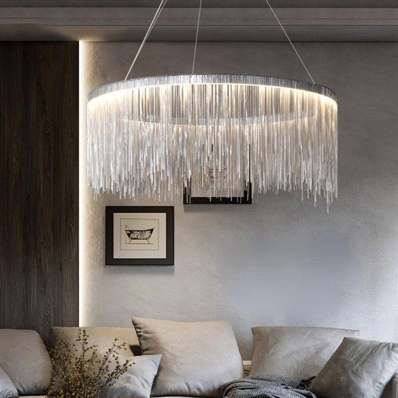 Kristy Nordisch Kronleuchter Silber/Rosegold Schlaf/Wohnzimmer-Letslighting