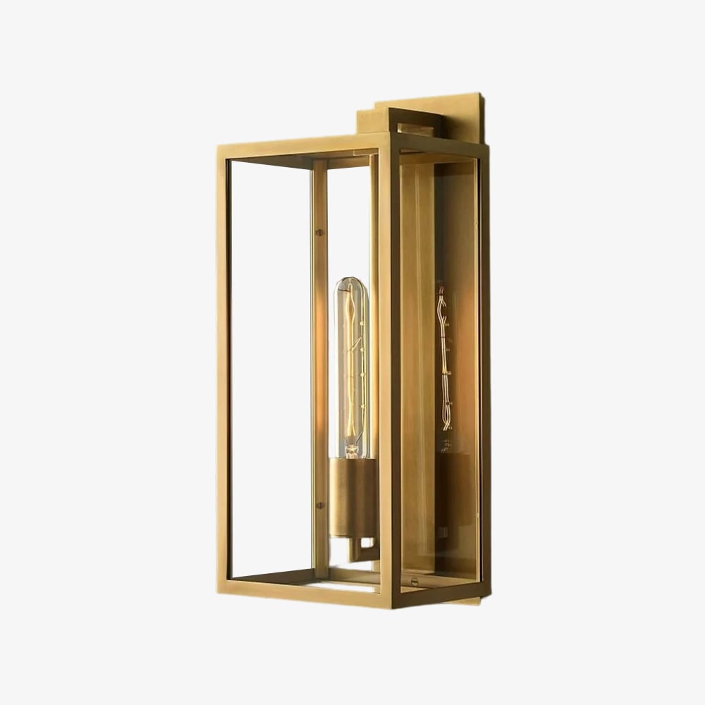Klassische Beckman Vintage Wandleuchte - Lineares Design aus Stahl und Glas
