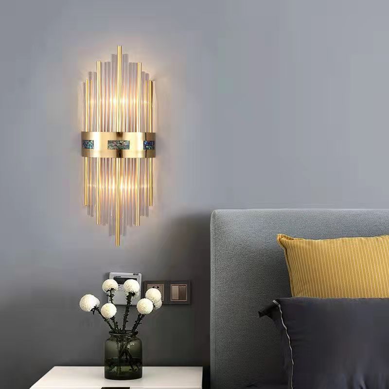 Kirsty LED Wandleuchte Gold, Wohnzimmer/Schlafzimmer,Metall/Acryl