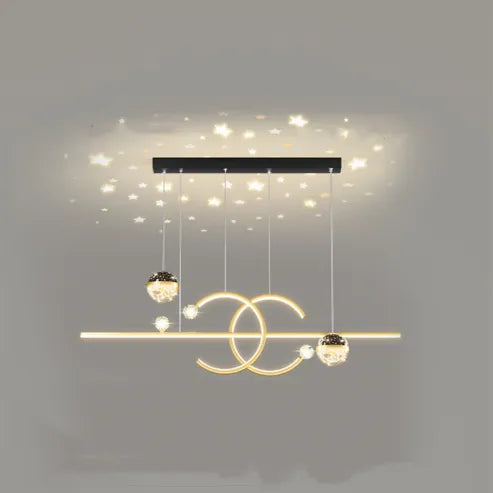 Kristy Linear Doppel-C-Design Pendelleuchte Esszimmer Wohnzimmer Schlafzimmer-Letslighting
