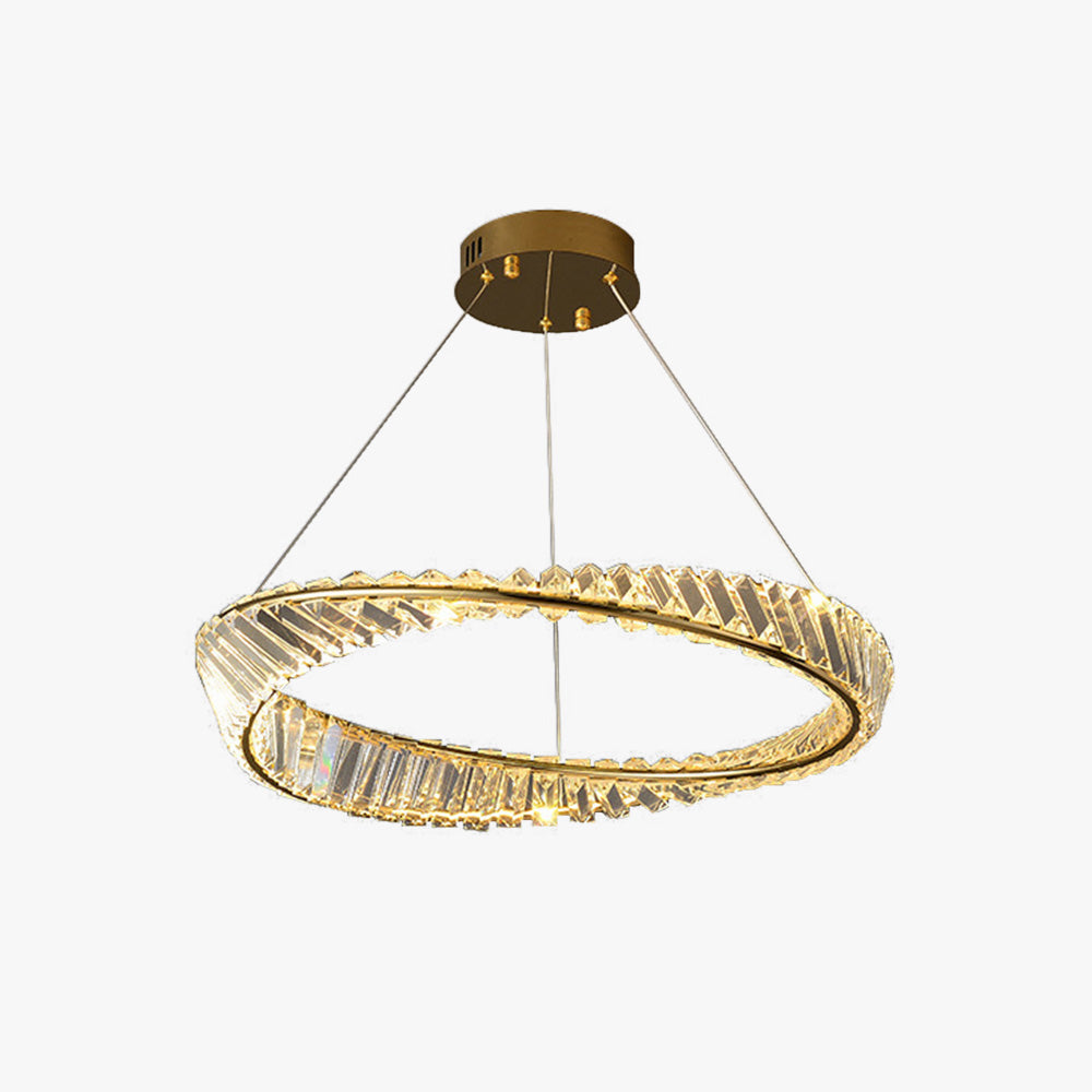 Kristy Kronleuchter luxuriös Rund LED Gold Glas Schlaf/Wohnzimmer-Letslighting