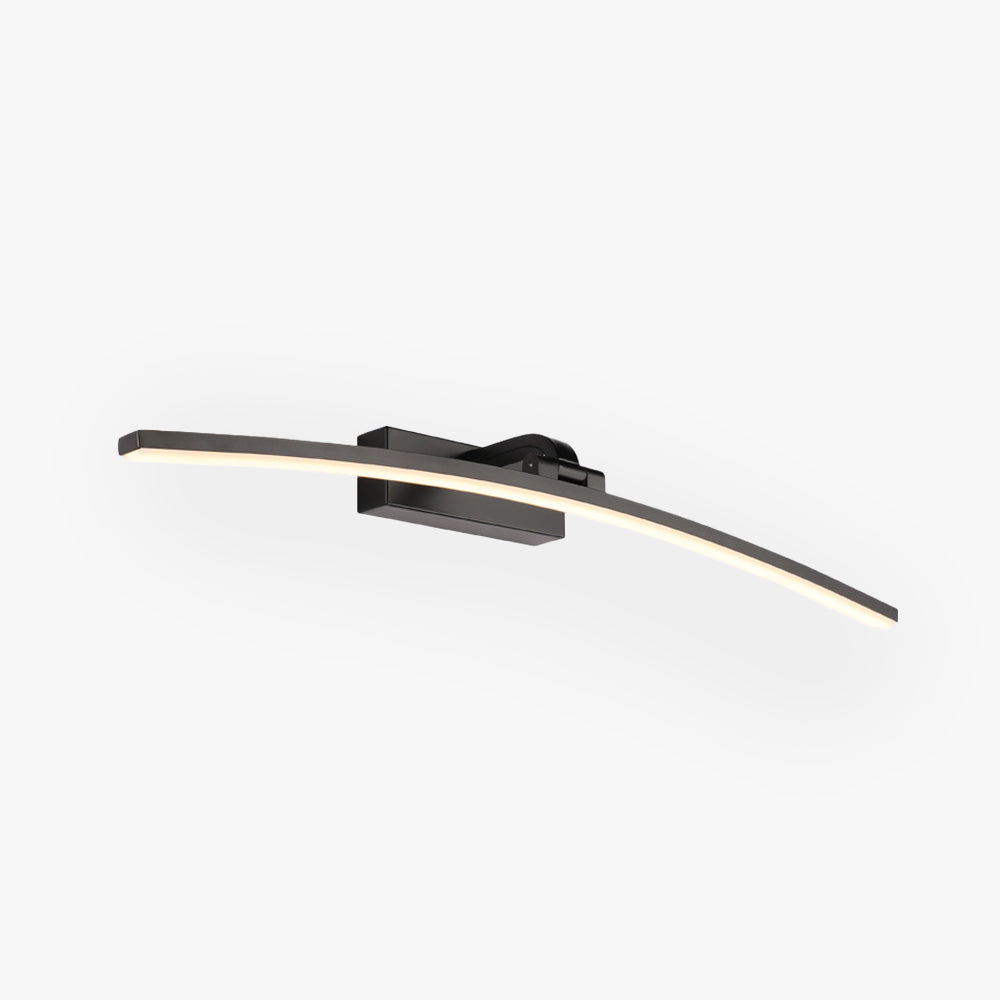 Arisha Modern Curved Mirror Front LED Wandleuchte Schwarz/Weiß Badezimmer Metall