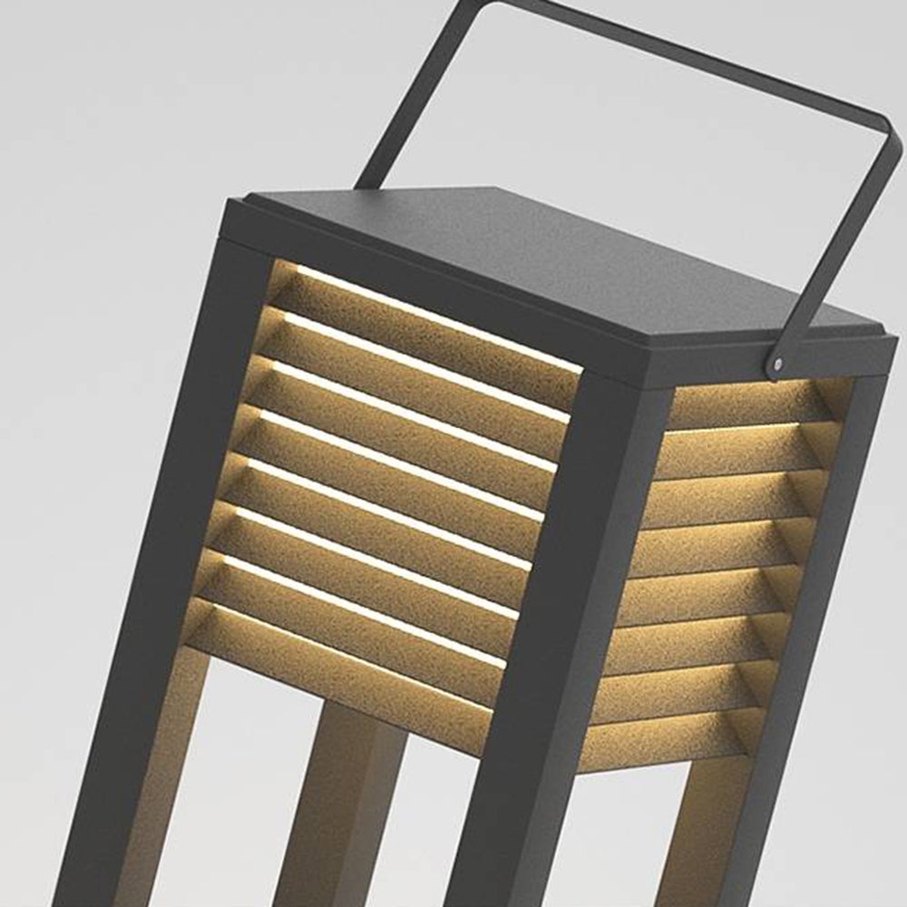 Ray Modern LED Außenstehleuchte Solar Schwarz Garten/Terrasse Metall Acryl