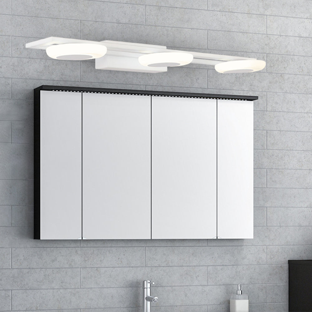 Arisha Moderne Quadratische Metall/Acryl Wandleuchte, Weiß, Badezimmer
