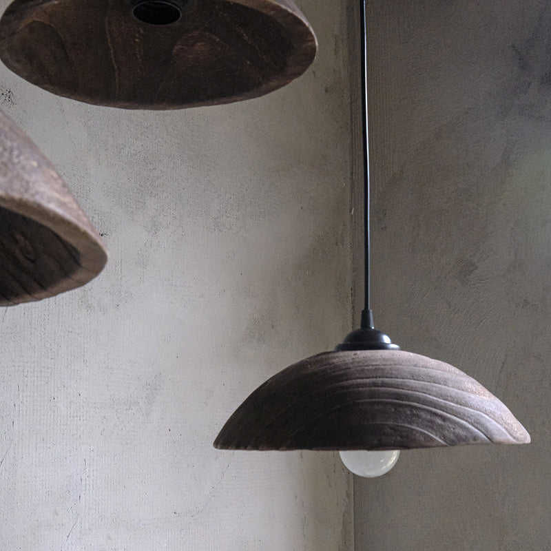 Silva Modern LED Pendelleuchte Braun Holz Wohnzimmer/Schlafzimmer