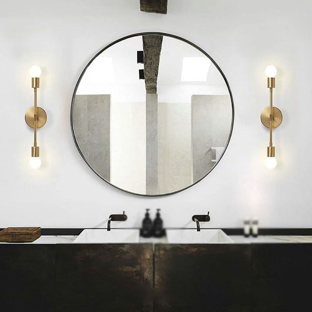 Silva Modern LED Wandleuchte Schwarz/Gold Wohnzimmer/Badezimmer