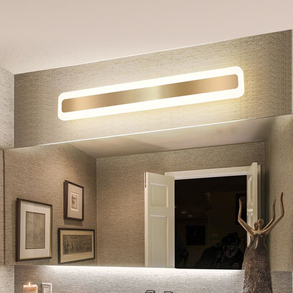 Arisha Moderne Rechteckige Spiegel Front Wandleuchte, Badezimmer