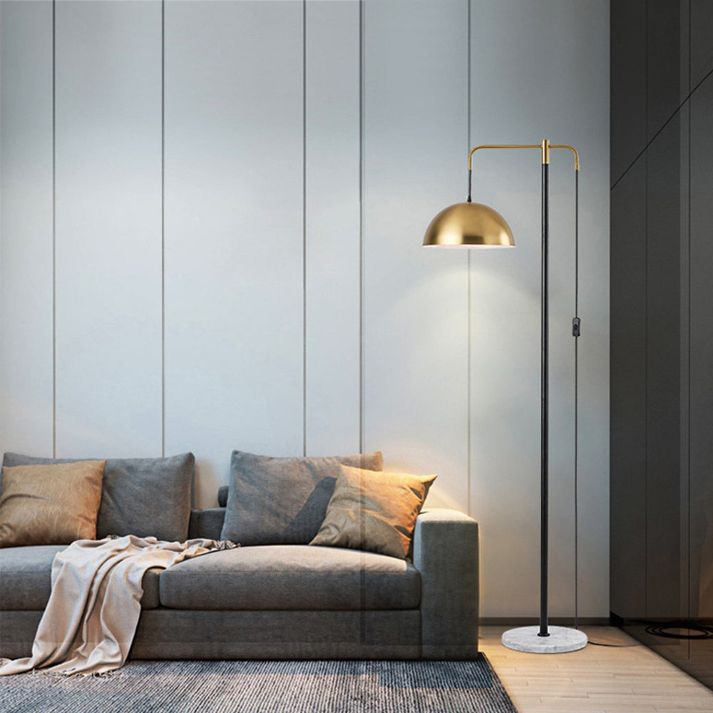 Arisha Modern LED Stehlampe Gold Wohn/Arbeits/Schlafzimmer Metall