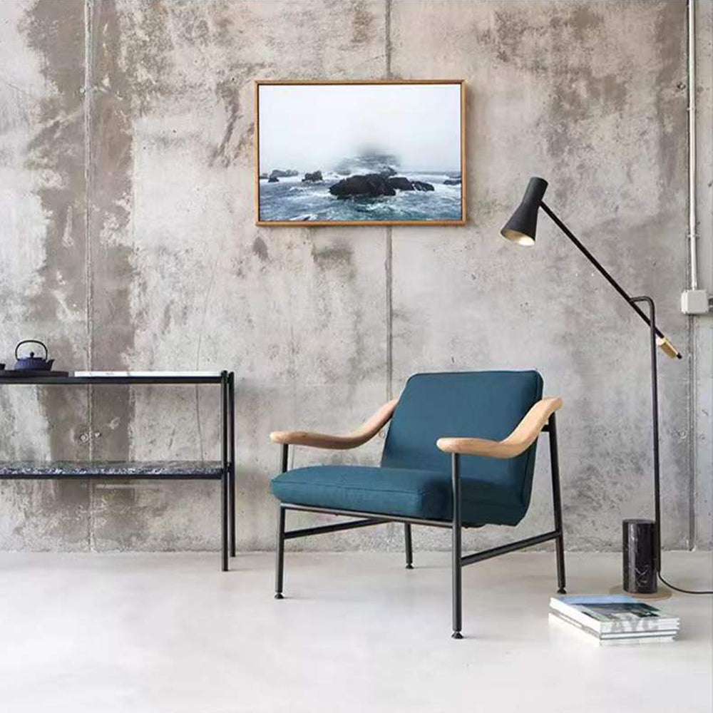 Arisha Modern Nordic Minimalistic Stehleuchte, Marmor & Metall, Schwarz