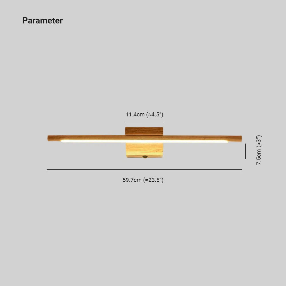 Muto Holz Wandleuchte Linear, Innen, Badezimmer ,Modern LED