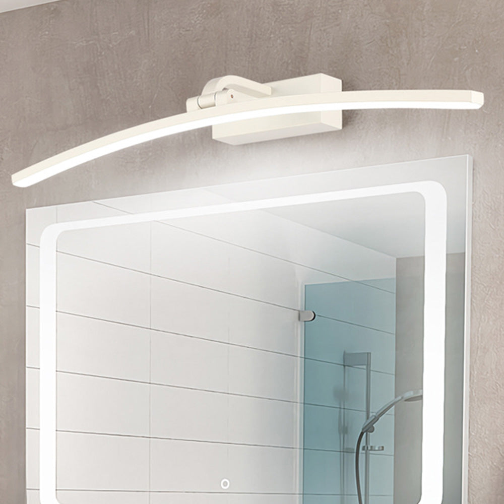 Arisha Modern Curved Mirror Front LED Wandleuchte Schwarz/Weiß Badezimmer Metall