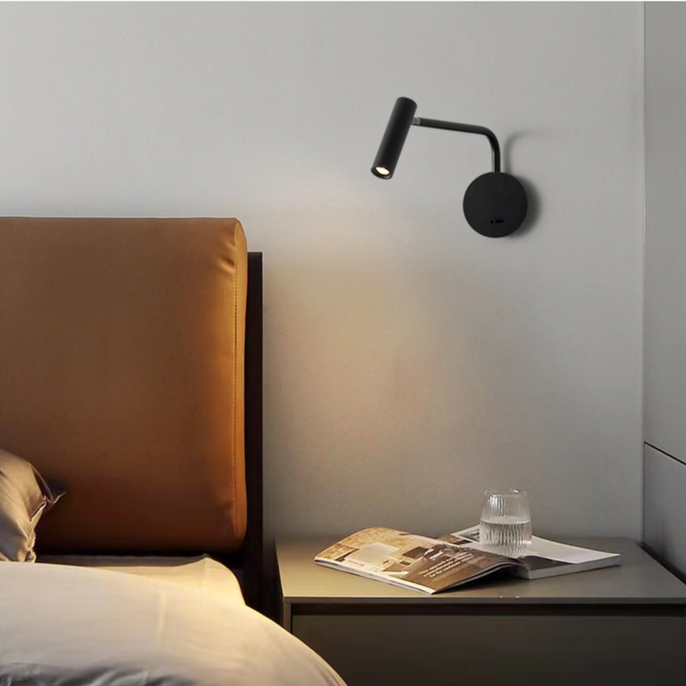 Orr Modern LED Wandleuchte Strahler Schwarz/Weiß Wohnzimmer Metall