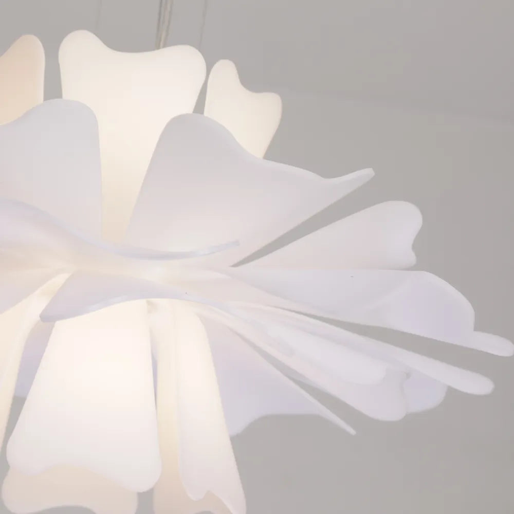 Aria Moderne Pendelleuchte Blumen Weiß, Metall/Acryl Esszimmer/Wohnzimmer