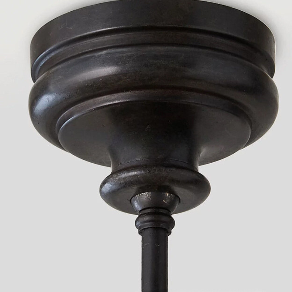 Epoch Vintage Retro Metall Kronleuchter für Wohnzimmer, Schwarz/Weiß/Messing