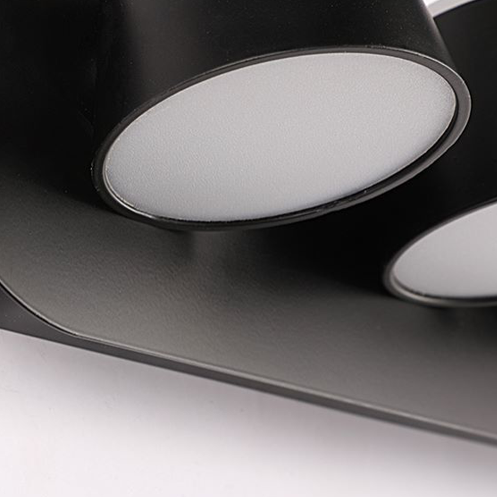 Kristy Modern LED Wandleuchte Schwarz Bad/Schlafzimmer Metall Acryl 1 /2/3-Licht