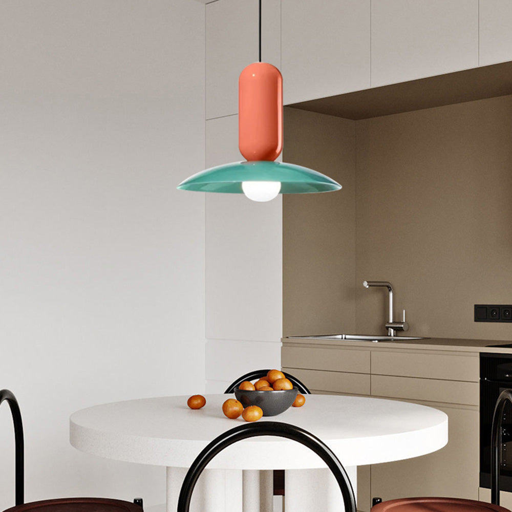 Valentina Modern Design LED Pendelleuchte Bunt Metall Weiß Ess/Schlafzimmer