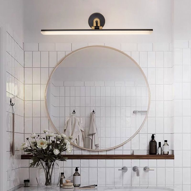 Arisha Industriel Linear LED Wandleuchte Schwarz/Messing Badezimmer Metall Acryl