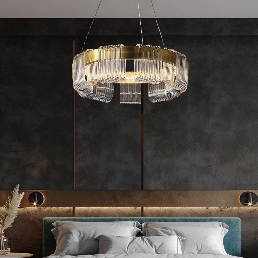 Arisha Modern LED Pendelleuchte Gold Metall Schlaf/Wohnzimmer