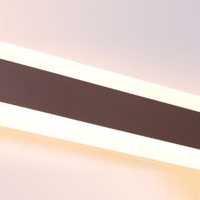 Arisha Modern Linear LED Wandleuchte Weiß/Braun Badezimmer Metall Acryl Größen 40/59/80/99CM