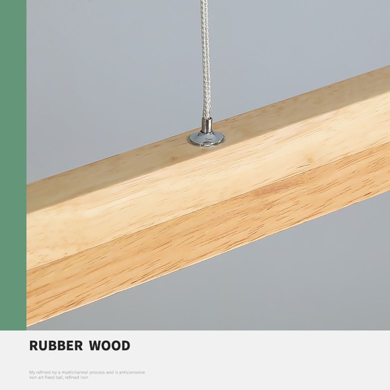 Muto Modern Stabförmig LED Pendelleuchte Holz Wohn/Schlaf/Esszimmer Metall 80/120CM Lang