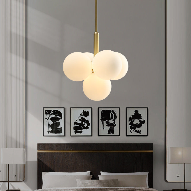 Valentina Nordic LED Kronleuchter Kupfer Glas Wohnzimmer/Schlafzimmer