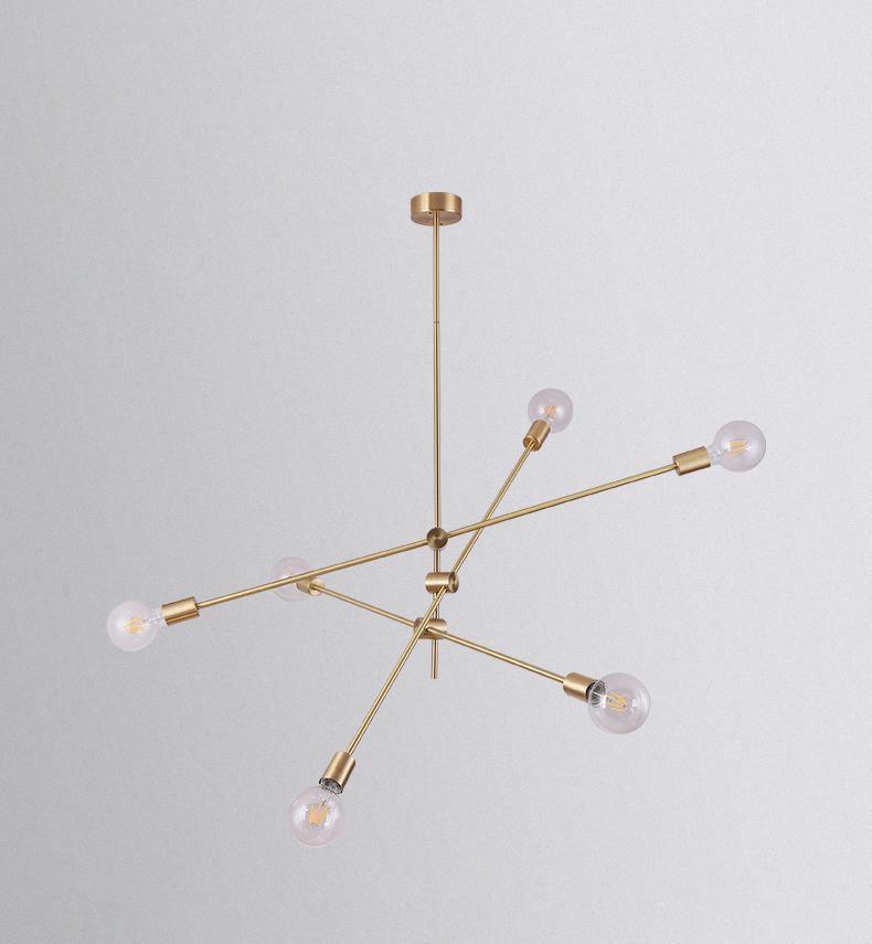 Edward Minimalistischer moderner Kronleuchter aus Messing-Letslighting