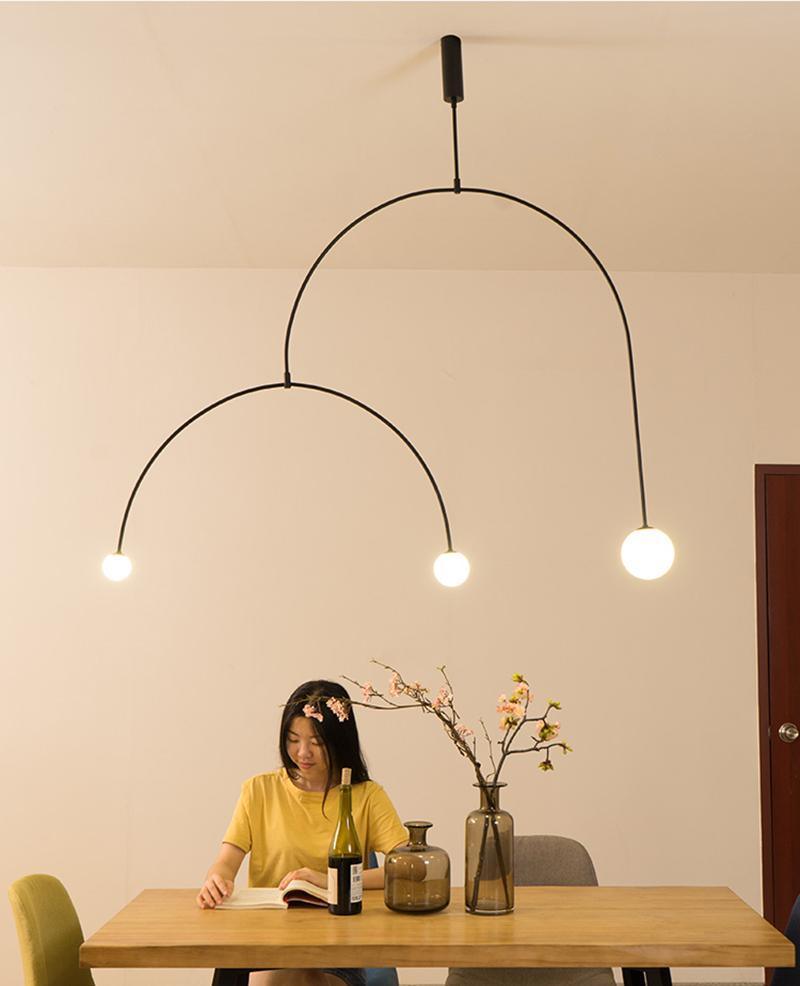 Lustra Kronleuchter Mobile Schwarz Minimalistisch-Letslighting