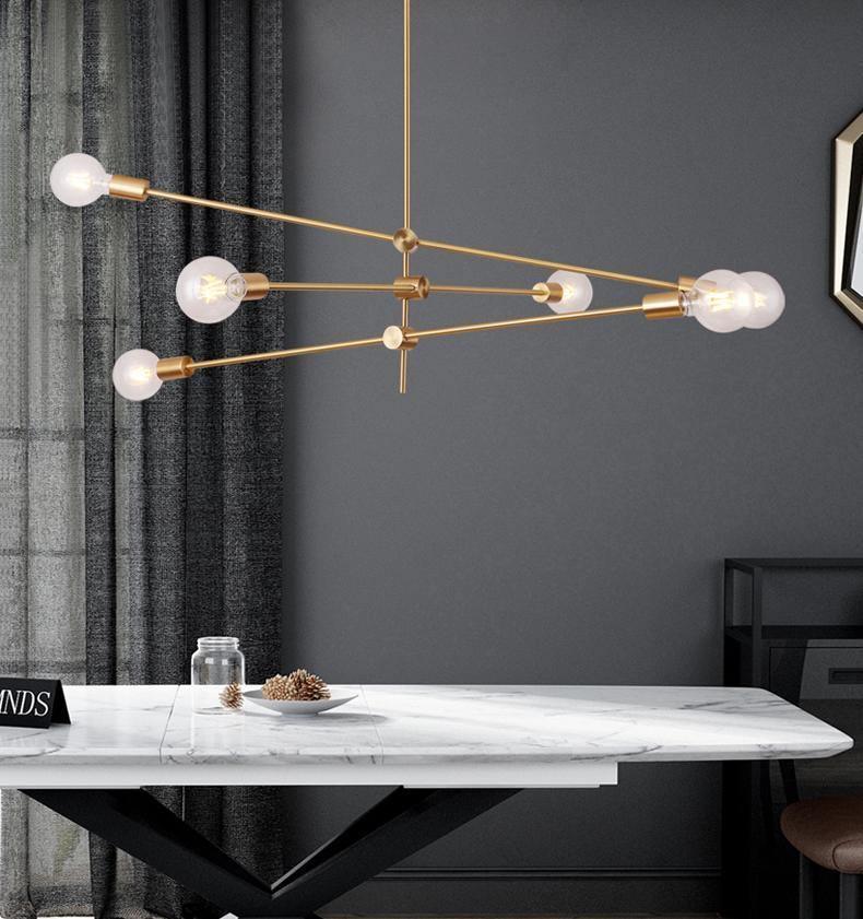 Edward Minimalistischer moderner Kronleuchter aus Messing-Letslighting